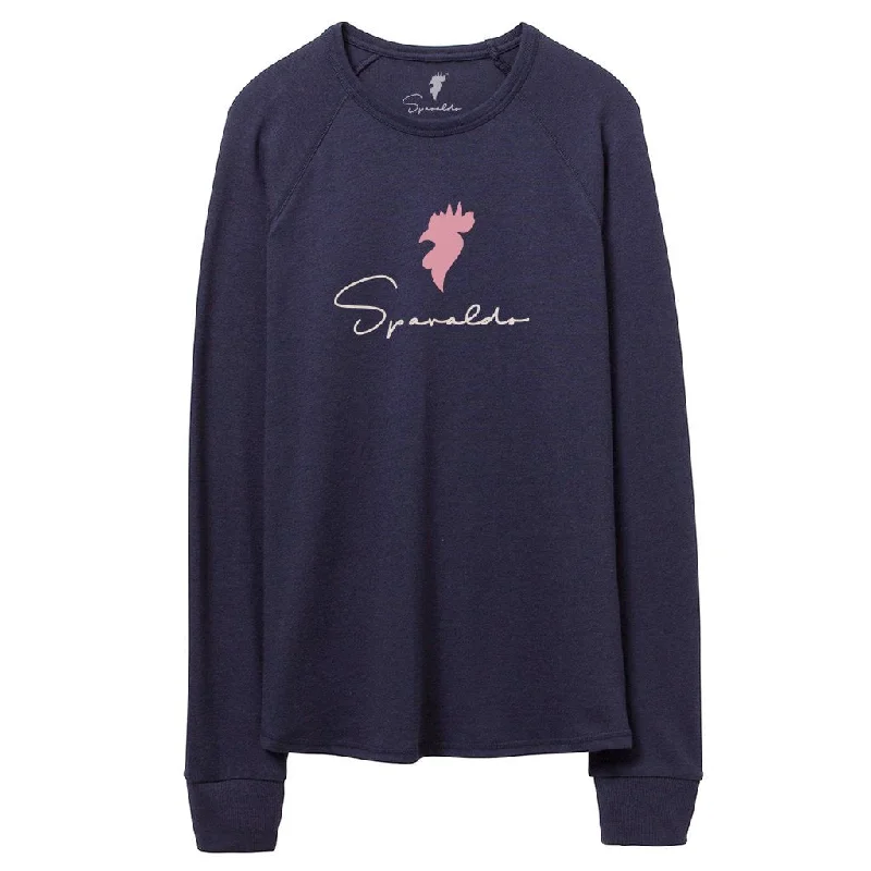 Legacy Pullover Navy/Pink Logo