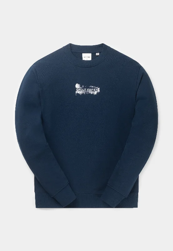 Daily Paper Scratch Logo Sweater Peagant Blue