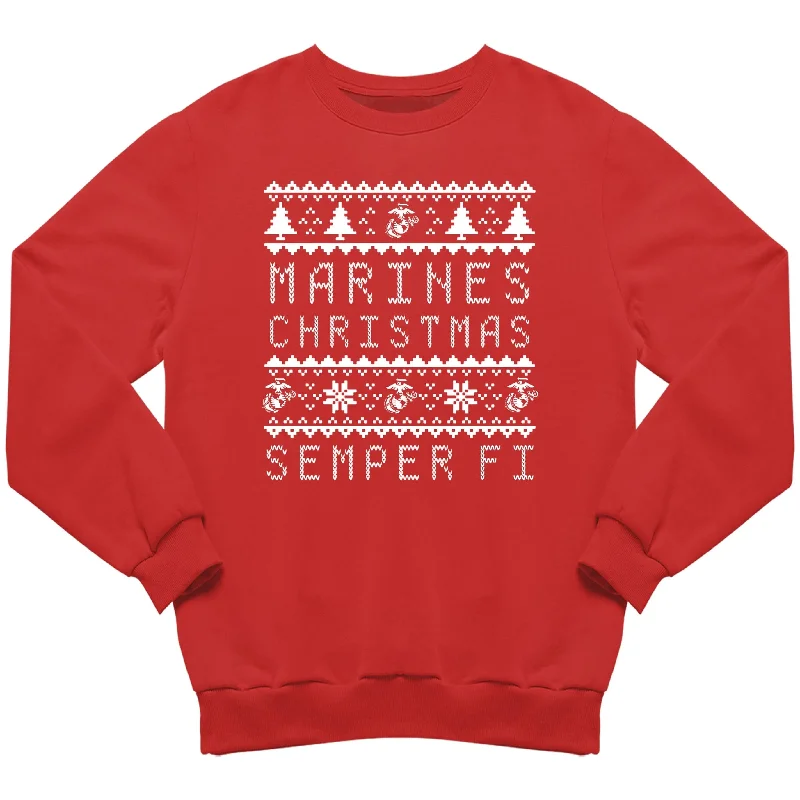 Marines Christmas Sweatshirt Red