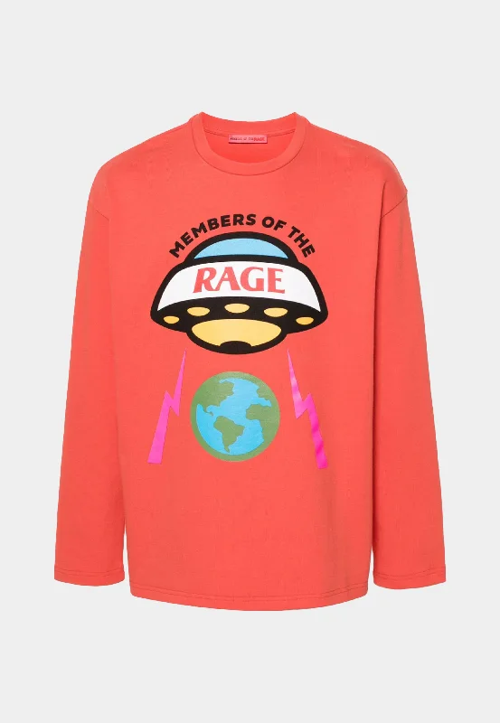 Members Of The Rage Crewneck Big Logo Infrared Red