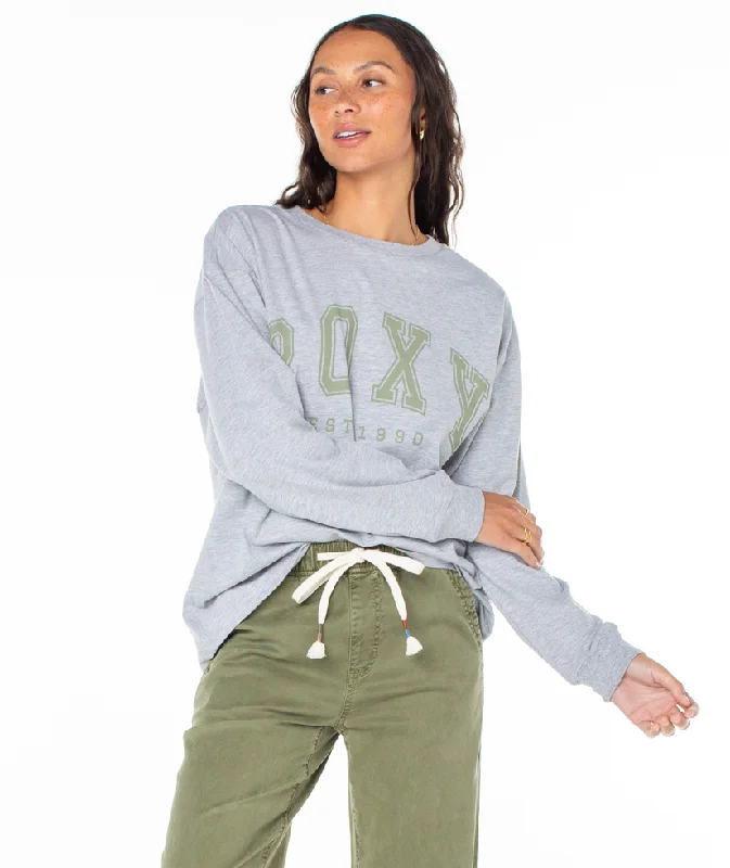 Roxy Collegiate Arch Sweatshirt-Heritage Heather