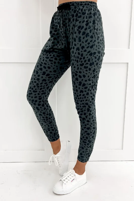 Comeback Pant Charcoal Leopard