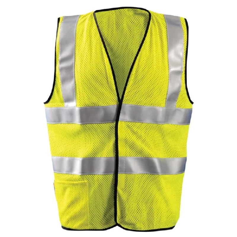 OccuNomix Premium Flame Resistant Dual Stripe ANSI Class 2 Mesh Vest - LUX-SSFGCFR