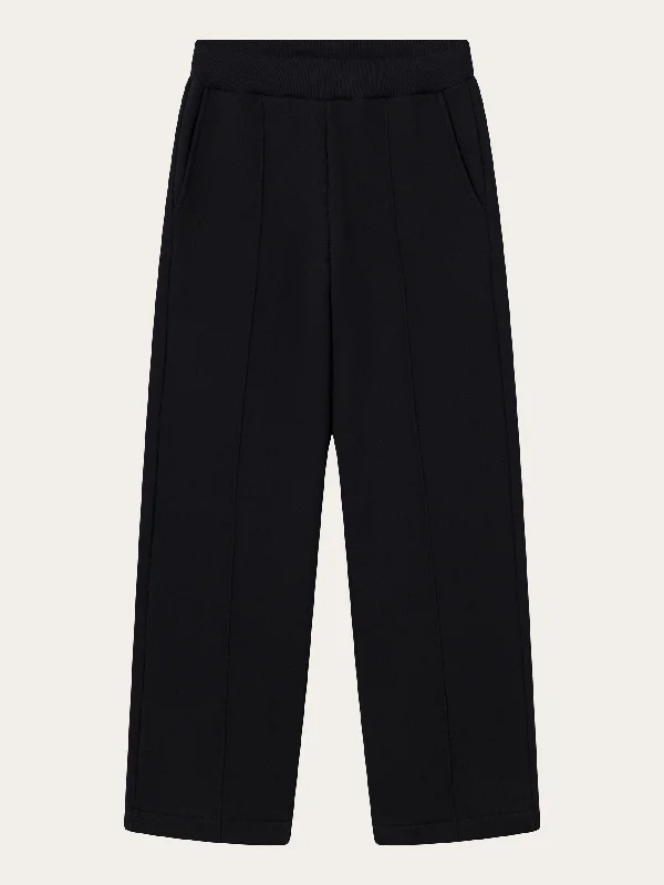 POSEY wide high-rise sweat elastic waistband pants - Black Jet