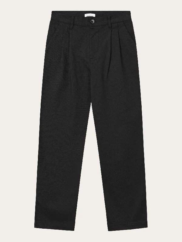 POSEY wide high-rise twill pants - Black Jet