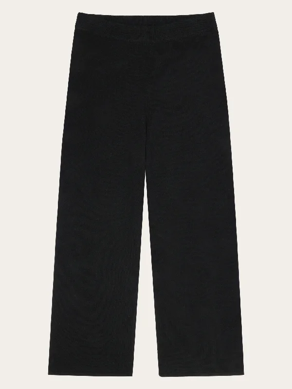 POSEY wide mid-rise knitted pants - RWS - Black Jet