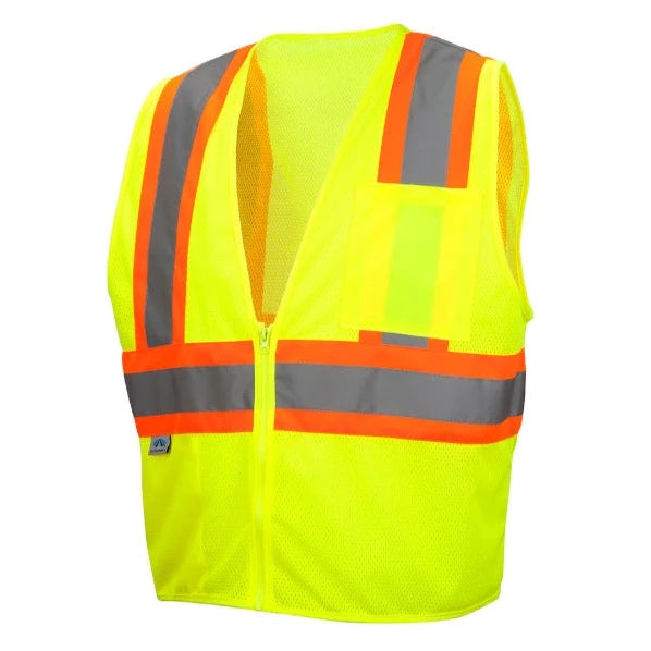 Pyramex® Hi Vis Self Extinguishing Two Tone Mesh Safety Vest - Class 2  - RVZ22SE