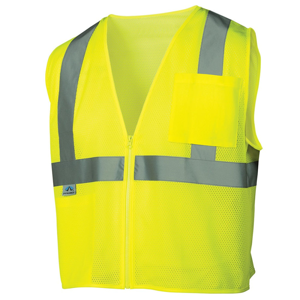 Pyramex® Hi Vis Self Extinguishing Mesh Safety Vest - Type R Class 2 - RVZ21SE