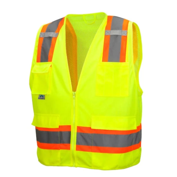 Pyramex® Hi Vis Two-Tone Self Extinguishing Mesh Vest - Type R ANSI Class 2 - RVZ24SE