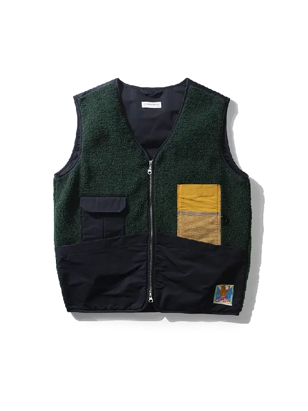 Shearling Vest- Dark Green