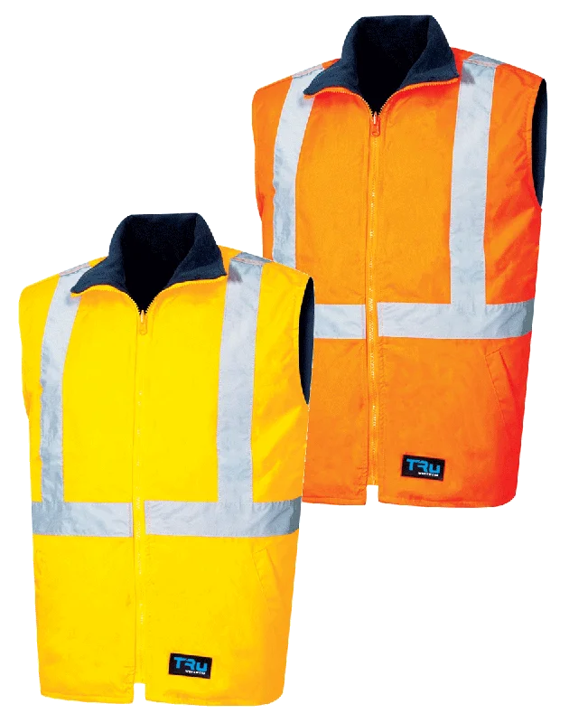 Tru Workwear Hi Vis Reversible vest c/w 3M Reflective Tape TV1915T5