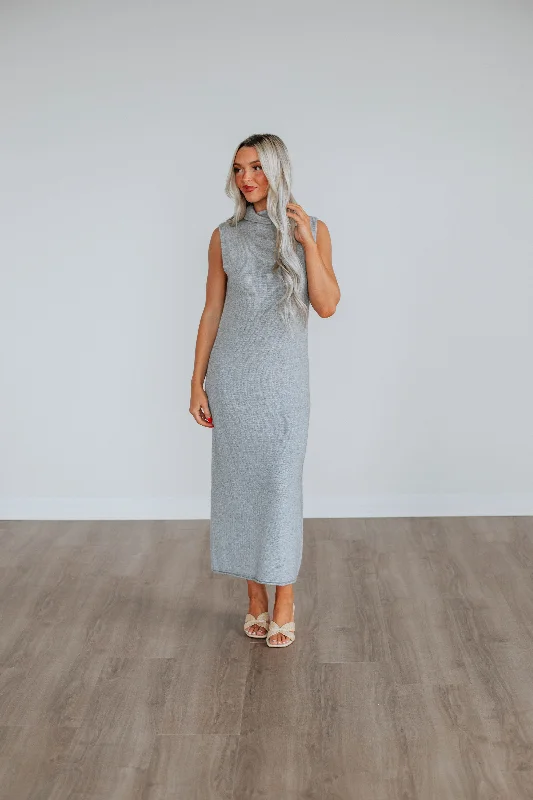 Roxanna Sweater Dress - Heather Grey