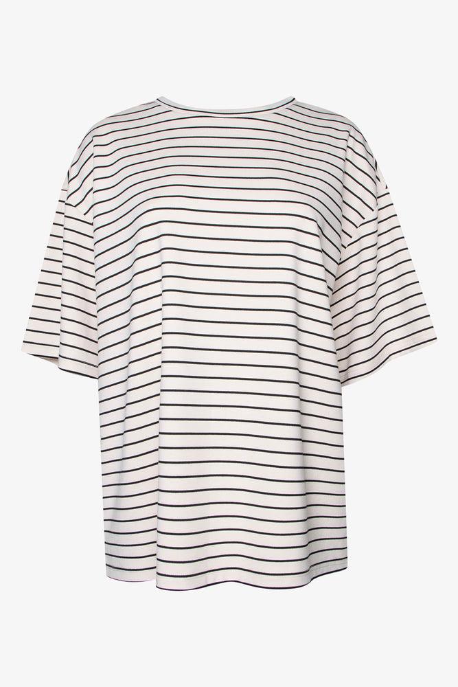 Striped Oversized T-Shirt Natural