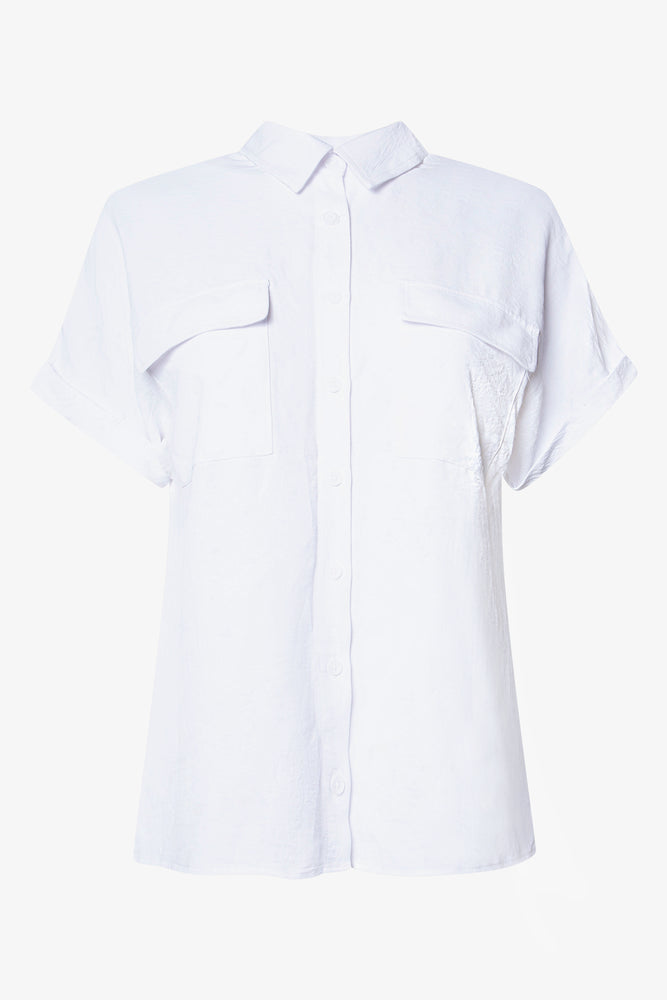 Utility Short Sleeve Shirt White