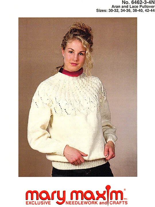 Aran and Lace Pullover Pattern