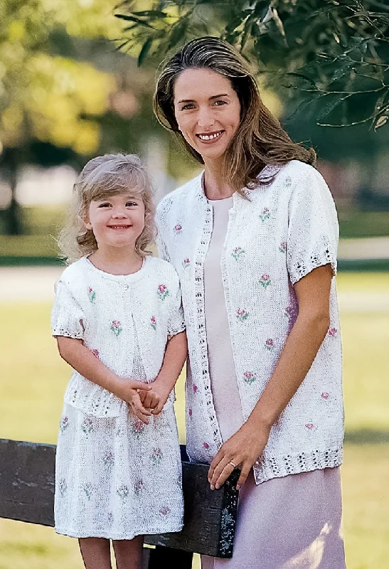 Child's Rosebud Dress and Cardigan Pattern