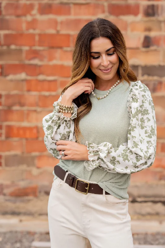 Vintage Floral Textured Body Blouse