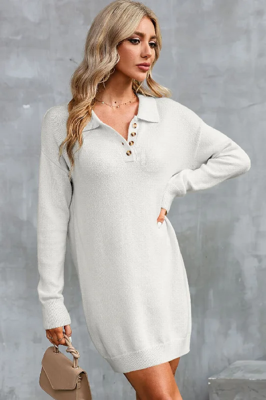 LONG SLEEVE SWEATER DRESS