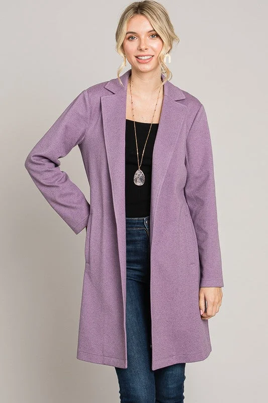 Lavender Haze Twill Blazer Jacket