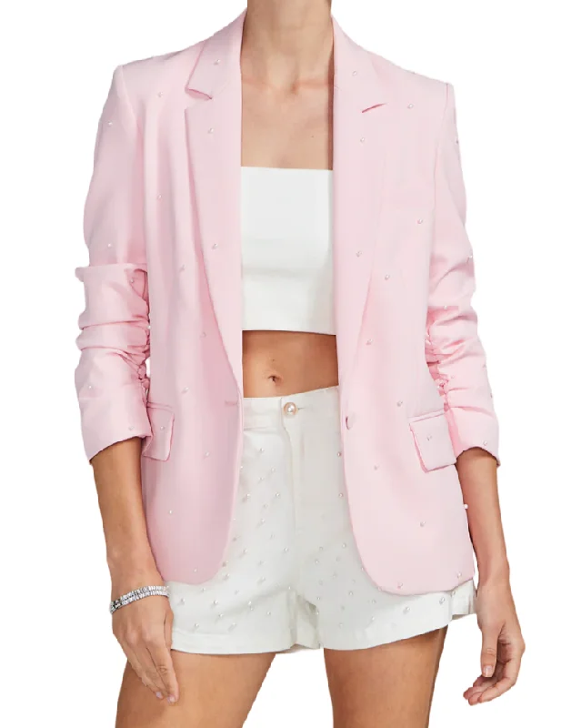 Nadia Pearl Blazer - Pastel Pink