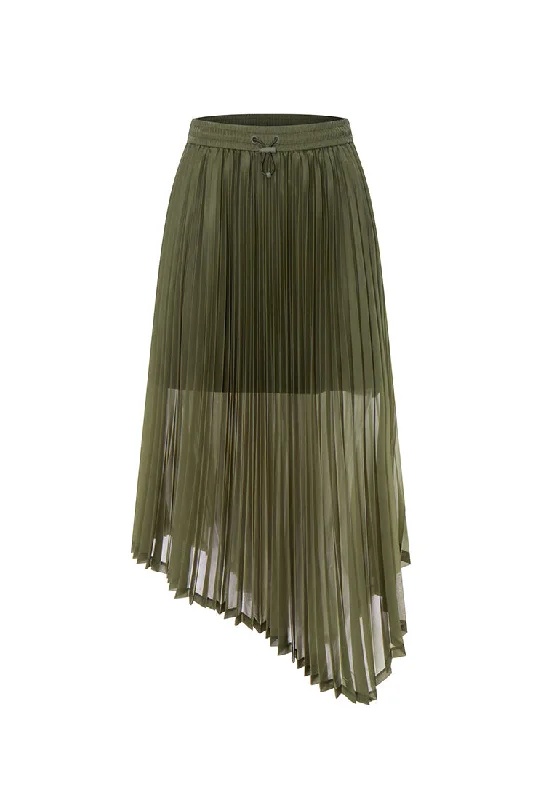 Ace Mid-Calf Pleated Skirt