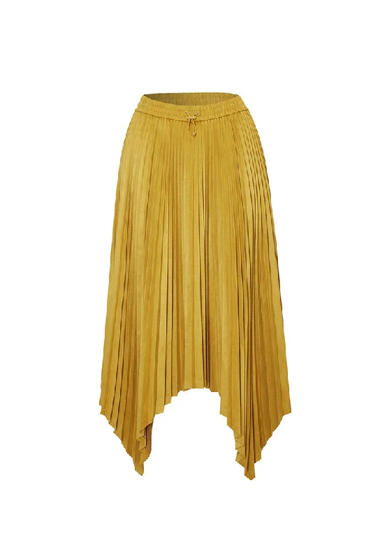 Poised Asymmetric Pleated Skirt 3.0