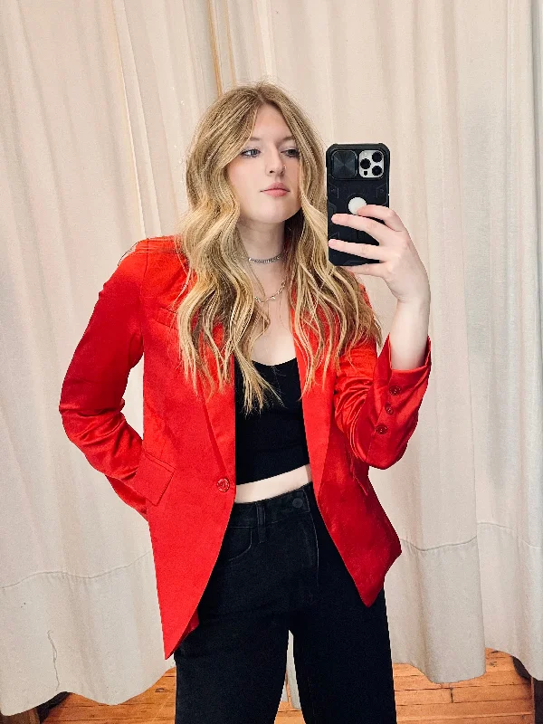 So into You Satin Blazer